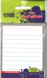 SBC 3846-001 3*4"  ورق ملاحظات مسطر ابيض طولي