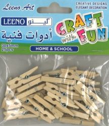 LEENO LE-4000-44 30*5MM 25PCS مشبك خشب