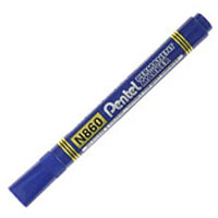 PENTEL PE-N860-C BE Permanent Marker قلم معلم مشطوف ازرق