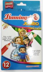 FLAMINGO Jumbo Coloured Pencil 5.0 12pcs. 1400 الوان خشبية