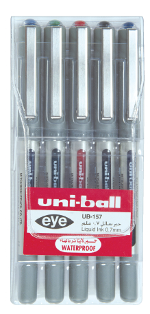 UNI BALL MI-UB157-05C 0.7 5C Eye Fine  مجموعة 5 اقلام