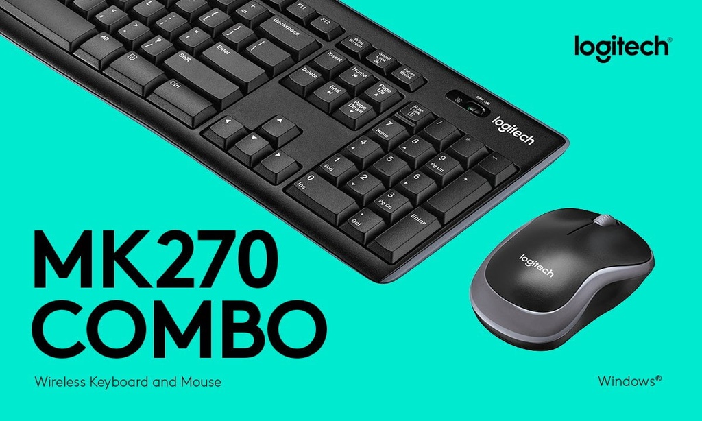 LOGITECH MK270 USB Wireless Keyboard & Mouse كيبورد + موس