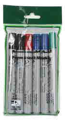 ROCO RQ-29026ST 350F-6 Permanent Marker 6P Set مجموعة 
 اقلام خط مشطوف