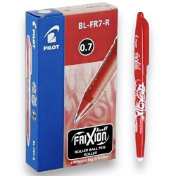PILOT BL-FR7-R Frixion Roller Ball Pen 0.7 قلم ناشف بومساحة احمر