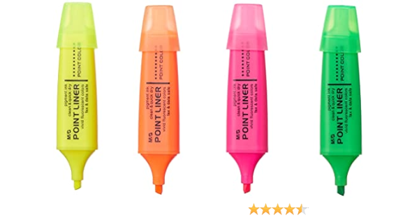 M&G Point Liner Highligher 4P AHM21576-04 قلم تظهير