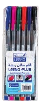 LEENO LE-1615 Non-Permanent Fine Liner 6C   مجموعة اقلام سائل ريشة