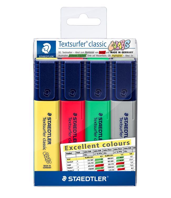 STAEDTLER ST-364-CWP4X Highlighter مجموعة 4 اقلام تظهير