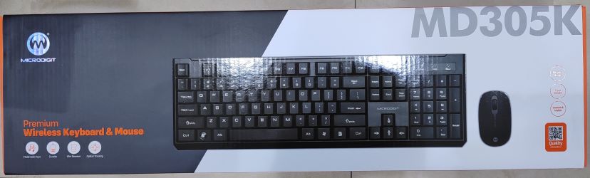 MICRODIGIT MD305K WIRELESS KEYBOARD & MOUSE كيبورد + ماوس 