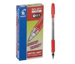 PILOT BPS-GP-F-R Grip Ball Point Pen 0.7  قلم احمر