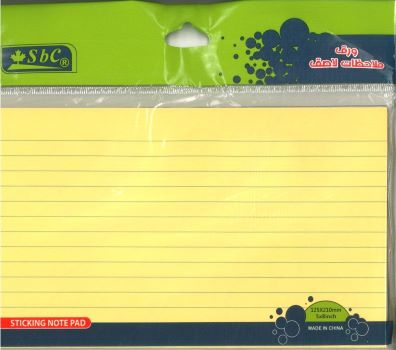 SBC 3851-005 8*5 ورق ملاحظات مسطر اصفر