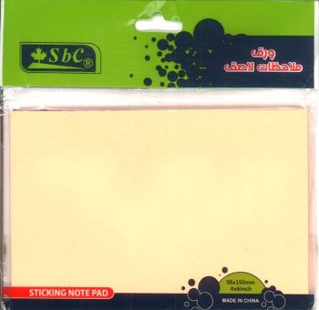 SBC 3852-004 4*6 ورق ملاحظات سادة ملون
