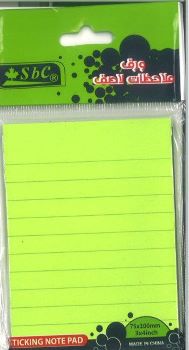 SBC 3855-003 3*5 ورق ملاحظات مسطر ملون