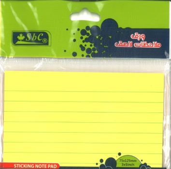 SBC 3856-003 3*5 ورق ملاحظات مسطر فسفوري