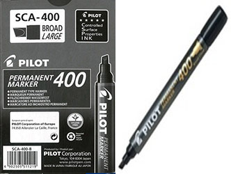 PILOT SCA-400-B  Permanent Marker 400 قلم خطاط مشطوف اسود