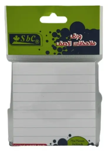 SBC 3845-001 3*3" ورق ملاحظات مسطر ابيض
