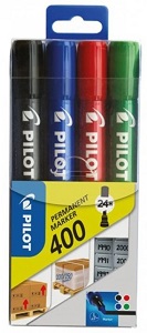 PILOT SCA-400-S4  Permanent Marker 4P  مجموعة اقلام خطاط مشطوف