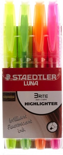STAEDTLER 3681-S WP4 HIGHLIGHTER 4GROP اقلام تظهير 4 الوان