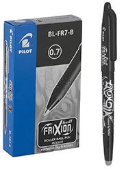 PILOT BL-FR7-B Frixion Roller Ball Pen 0.7 قلم ناشف بومساحة اسود