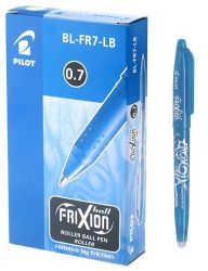 PILOT BL-FR7-LB Frixion Roller Ball Pen 0.7 قلم ناشف بومساحة ازرق فاتح
