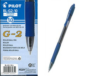 PILOT BL-G2-10-L BE Retractable Roller Ball Pen 1.0 قلم ازرق