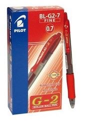 PILOT BL-G2-7 RD Retractable Roller Ball Pen 0.7 قلم