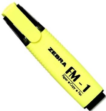 ZEBRA Highlighter FM-1 YW قلم تظهير